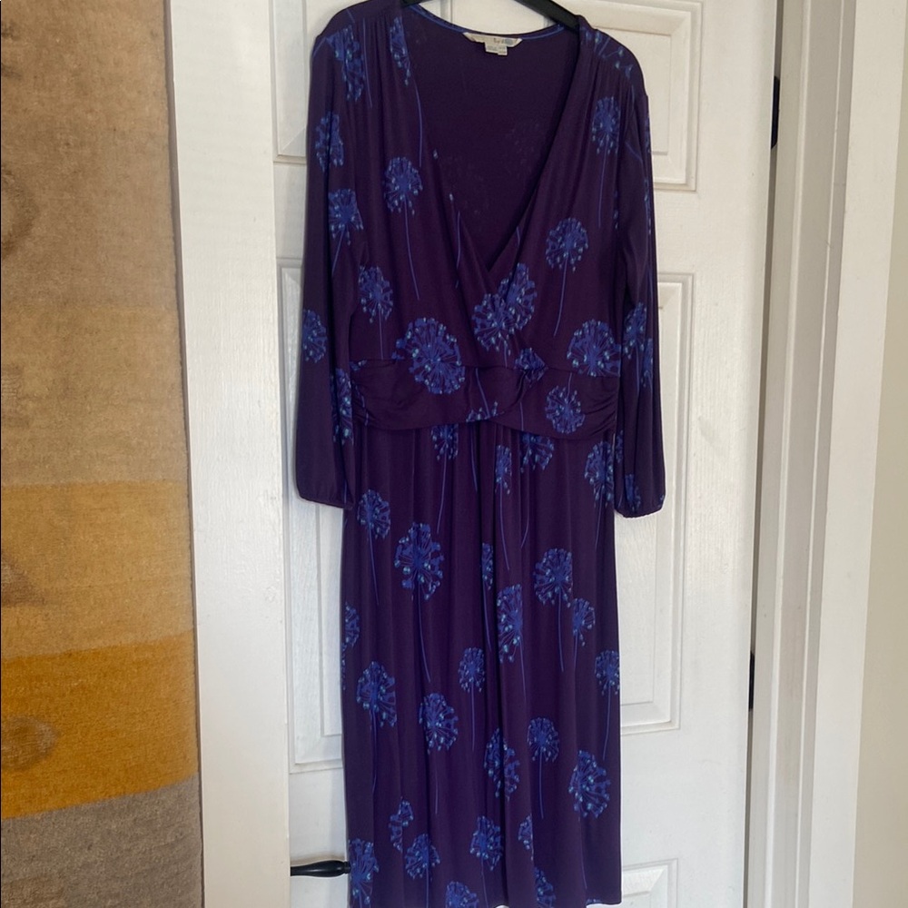 Boden Purple Floral Dress fits 10R - Picture 2 of 4